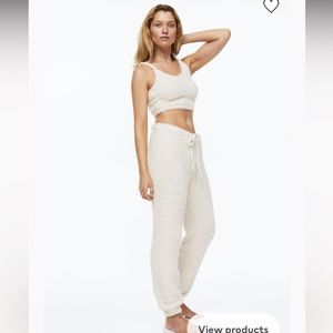 H&M fluffy jogger and crop top set